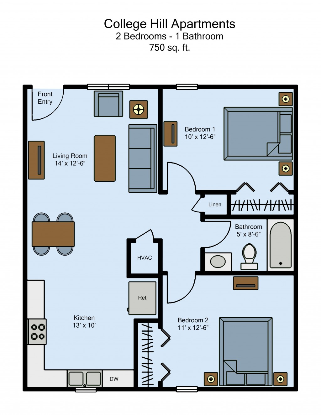 College Hill Apartments 2-Bed